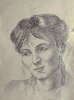 Portret żony - ołówek