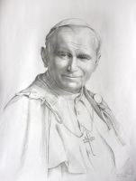 Jan Paweł II - studium do portretu olejnego
